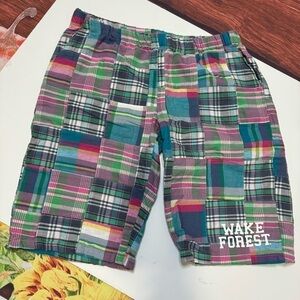 U-TRAU Wake Forest Plaid Shorts Small